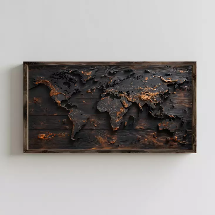 Inramad MDF-tavla Wallity Flerfärgad MDF 60x120 cm - Tavlor och ramar - 8684282631538 - 1