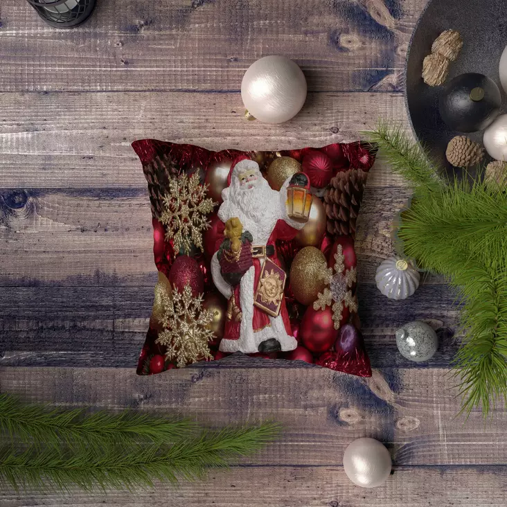 Prydnadskudde Aberto Design NYXMAS141 Flerfärgad Bomull Polyester 43x43 cm - Prydnadskuddar - 8683743250868 - 1
