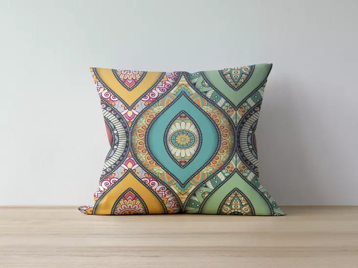 Kuddfodral Aberto Design A1207 Flerfärgad Polybomull 43x43 cm - Prydnadskuddar - 8682870195868 - 1