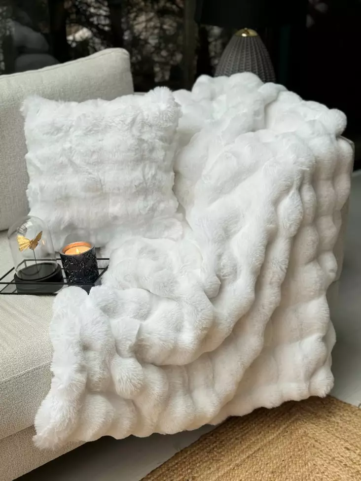 Sofföverdrag Aberto Design Bubble Off-white Polyester 150x100 cm - Överkast och plädar - 8684283664658 - 1