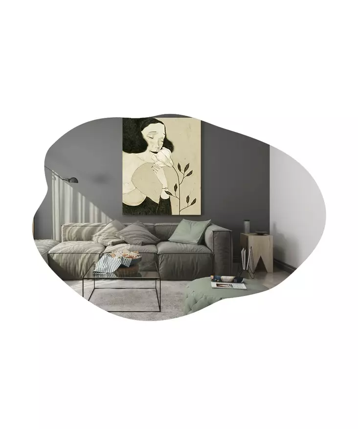 Spegel Hanah Home Ohho Svart Mdf 60x85x2,2 cm - Speglar - 8683743822638 - 1