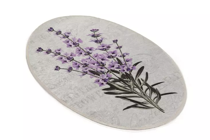 Matta Conceptum Lavender Oval DJT Flerfärgad Polyester 60x90 cm - Små mattor och gångmattor - 8681875898958 - 1