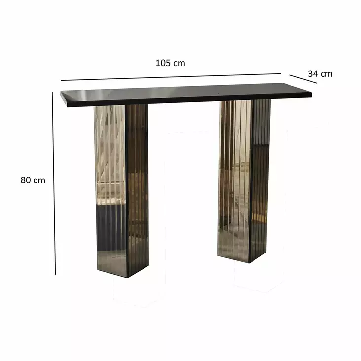 Byrå Hanah Home 2B Brons Spånskiva 105x80x34 cm - Byråer och skåp - 8684282515388 - 1