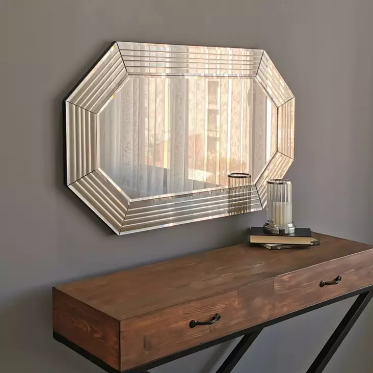 Spegel Hanah Home A313Y Brons Mdf 100x60 cm - Speglar - 8681875708998 - 1