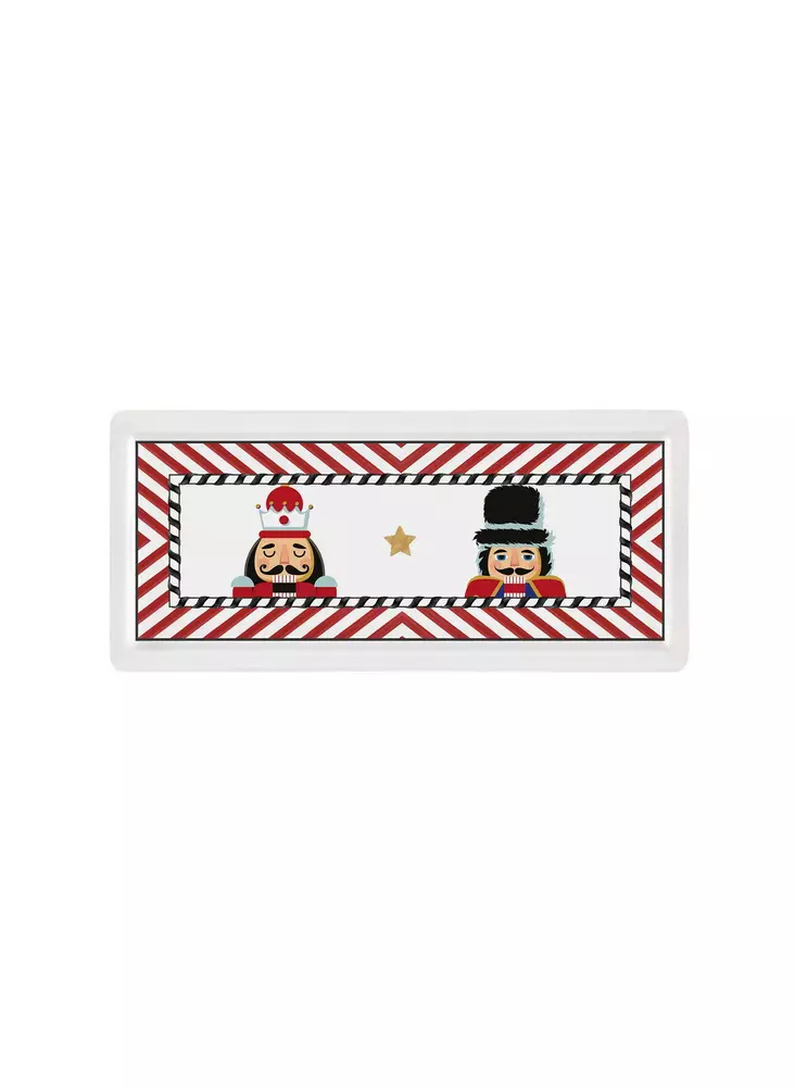 Serveringsfat Hermia Röd Vit Svart Keramik 35x16 cm - Serveringsfat - 8683743769018 - 1
