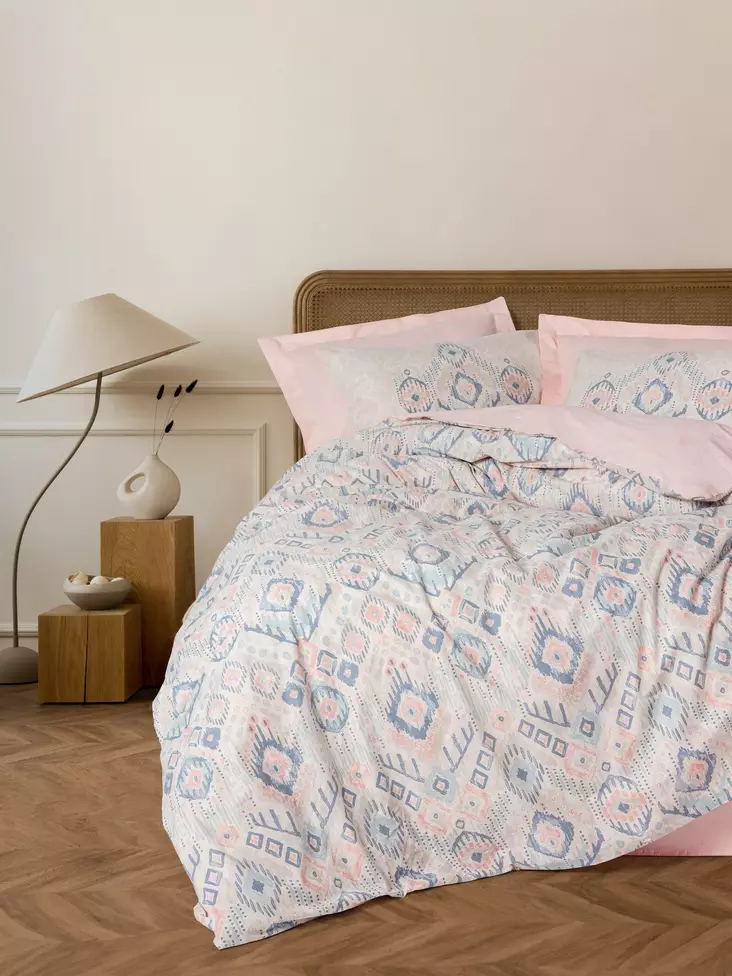 Påslakanset Dubbel L'essentiel Mosola Laxrosa Bomull 200x220 cm 240x260 cm 50x70 cm - Lakan och örngott - 8684283402748 - 1