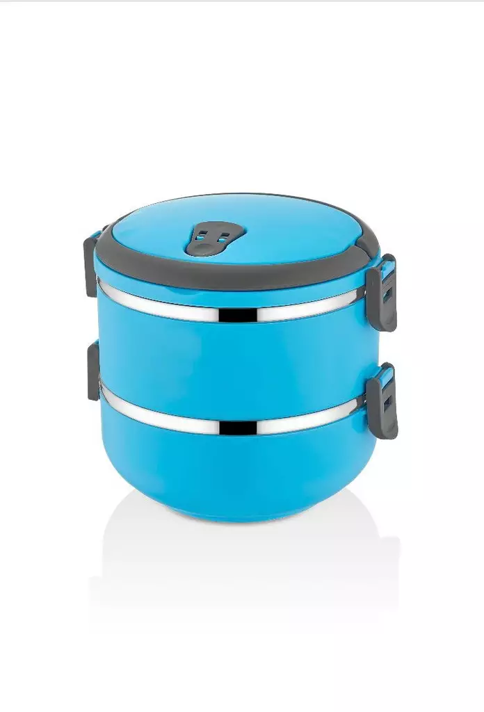 Matlåda Set Hermia Blå Rostfritt Stål 2 Delar - Matlådor och matförvaringsbehållare - 8683342445788 - 1