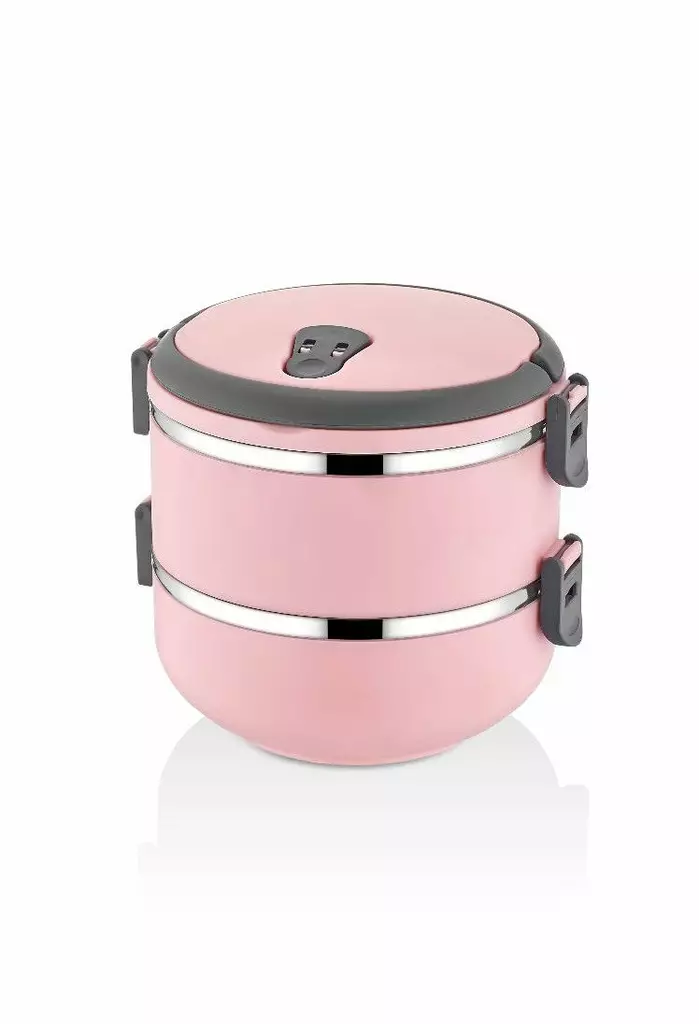 Matlåda Set Hermia Rosa Rostfritt Stål 2 Delar - Matlådor och matförvaringsbehållare - 8683342445818 - 1