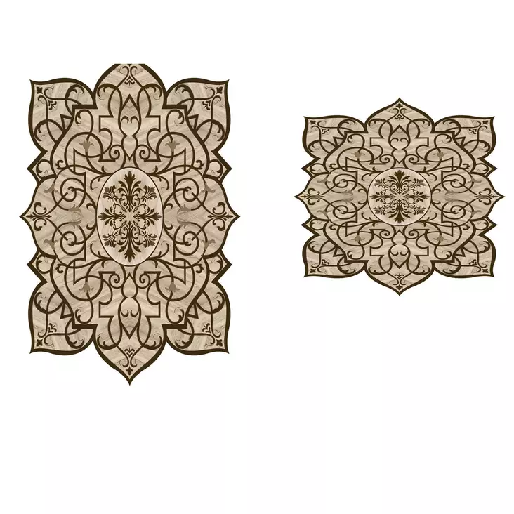 Badrumsmatta Set Mijölnir Brun 100% Polyester Halkfri Antibakteriell Maskintvättbar 50x60 cm & 60x100 cm - Badrumsmattor och våtrumsmattor - 8682870988118 - 1