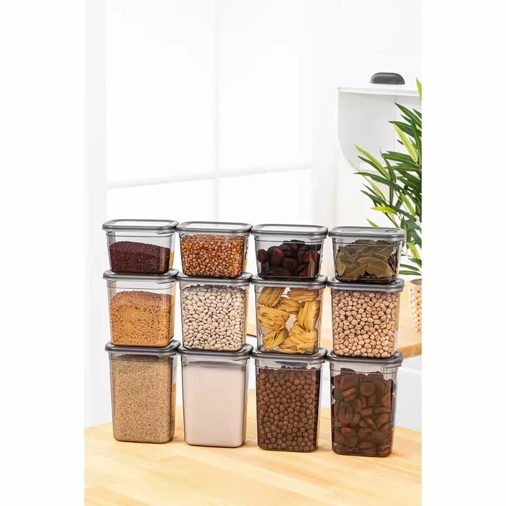 Förvaringslåda Set Hermia Antracit Plast 12 Delar - Plastlådor och förvaringslådor - 8683742868828 - 1