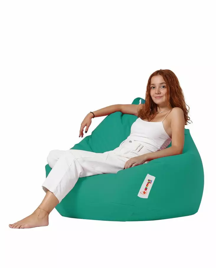 Sittsäck Atelier del Sofa Premium XXL Turkos Polyester 115x130 cm - Saccosäckar - 8683743039388 - 1