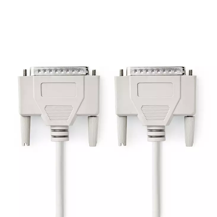 Serie Kabel | D-SUB 25-Pin Hane | D-SUB 25-Pin Hane | Nickelplaterad | 2.00 m | Rund | PVC | Elfenben | Label - Dator och nätverk - 5412810421138 - 1
