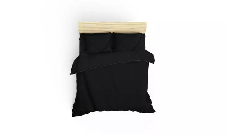 Satäng påslakanset, dubbelt, antracit, 200 x 220 cm, mjukt, hållbart, lättskött - Lakan och örngott - 8681875061598 - 1