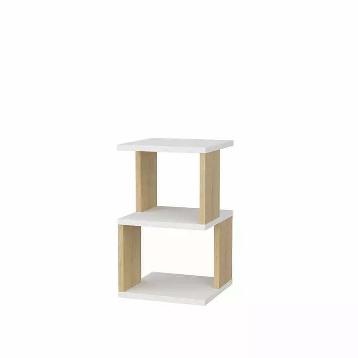 Sängbord Hanah Home Carter Vit Ek Spånskiva 29,6x29,6x49,4 cm - Nattduksbord - 8683743120208 - 1