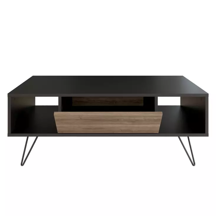 Soffbord Hanah Home Mistico Svart Valnöt Spånskiva 120x45,6x60 cm - Soffbord - 8682870664548 - 1