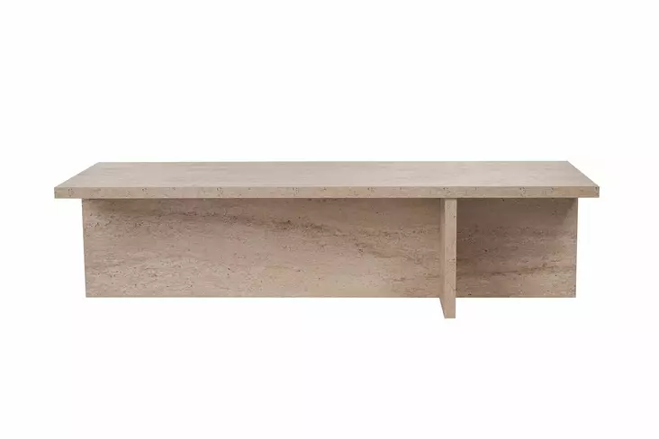 Soffbord, travertin, 120 cm bred, tålig, modern design - Bord - 8684283787838 - 1