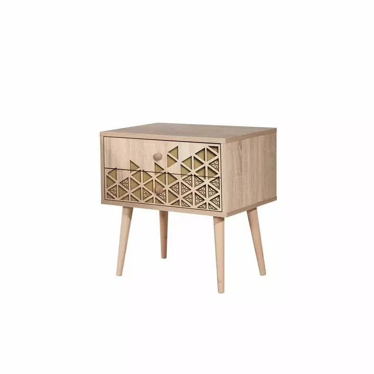 Sängbord Hanah Home Two Sonoma Ek Spånskiva 60x61x40 cm - Nattduksbord - 8681875340808 - 1