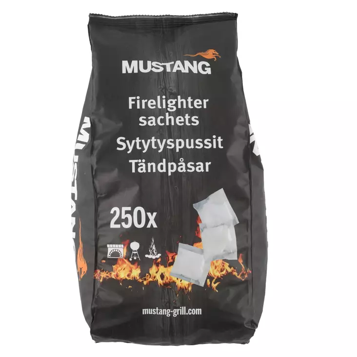 Sytytyspussit Mustang 250 kpl - Grilltillbehör - 6410416313788 - 1