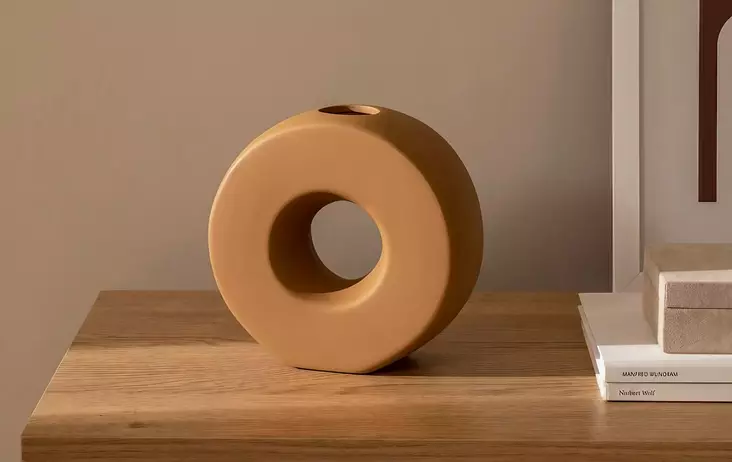 Vas Aberto Design CY0165 Tan Keramik 20x8x19 cm - Hängande blomkrukor och vaser - 8684282979548 - 1