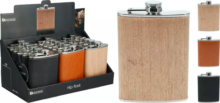 Fickplunta 236 ml med trä- eller läderimitation - Serveringsfat - 8721037503358 - 1