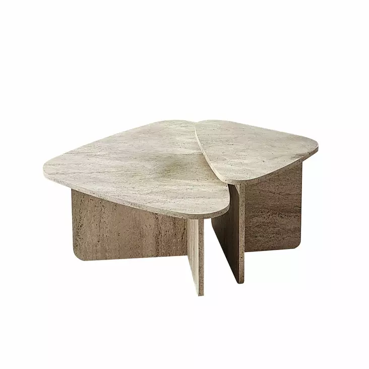Soffbord Hanah Home Ballare Travertine Spånskiva 90x35x60 cm 60x40x40 cm - Soffbord - 8684283515288 - 1
