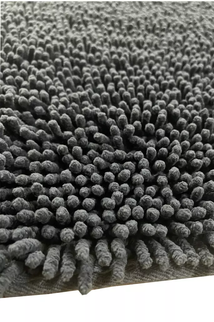 Badrumsmatta Set Mijölnir Mörkgrå 100% Bomull Halkfri Handgjord Spets 50x60 cm & 60x100 cm - Badrumsmattor och våtrumsmattor - 8683342922418 - 1