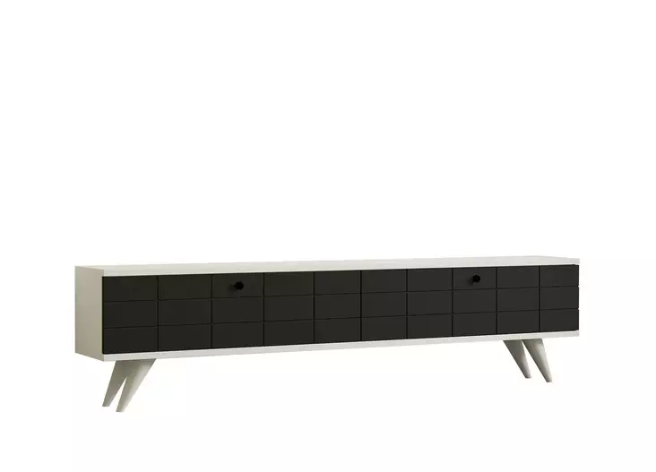 TV-bänk Hanah Home Alberi Antracit Vit Spånskiva 160x35x25 cm - TV-bänkar - 8681875146998 - 1