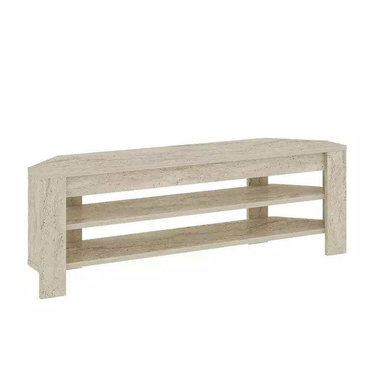 TV-bänk Hanah Home Corner Travertine Spånskiva 120x40x30 cm - TV-bänkar - 8684283338788 - 1
