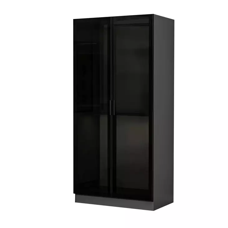 Garderob Hanah Home Kale Glass Antracit Spånskiva 90x210x52 cm - Garderober - 8683742559818 - 1