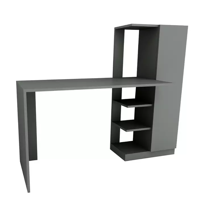Skrivbord Hanah Home Yagiz Antracit Spånskiva 120x73,8x55 cm - Skrivbord - 8683342592918 - 1