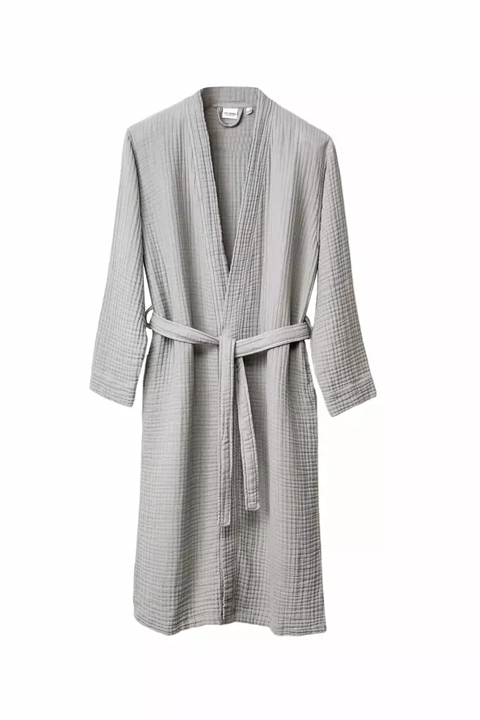 Kimono Mijölnir Grå 100% Bomull Hög Vattenabsorption 4 Lagers Muslintyg L XL - Handdukar - 8683342758178 - 1