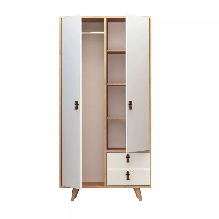 Garderob Hanah Home Musso Ek Spånskiva 100x190x52 cm - Garderober - 8681875207538 - 1