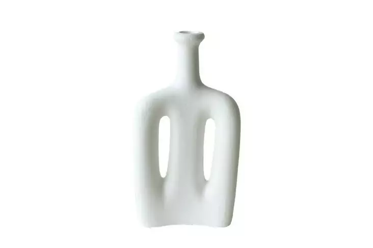 Vas Aberto Design CY0120 Vit Keramik 15x5x27 cm - Hängande blomkrukor och vaser - 8684282979128 - 1