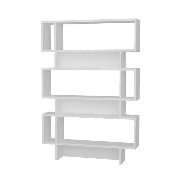 Bokhylla Hanah Home Elze Vit Spånskiva 90x130,8x19,6 cm - Bokhyllor - 8681181980378 - 1