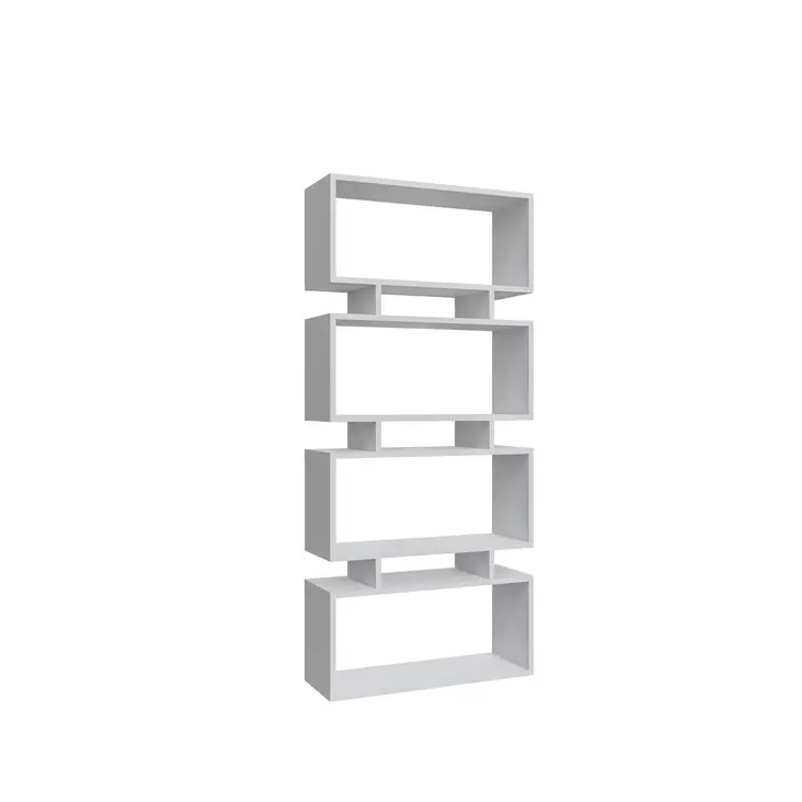 Bokhylla Hanah Home Langdon Vit Spånskiva 72x25x161 cm - Bokhyllor - 8683342216388 - 1