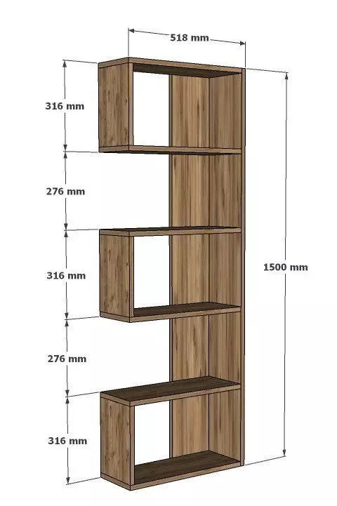 Bokhylla Hanah Home Nebu Vit Spånskiva 52x150 cm - Bokhyllor - 8683342889278 - 1