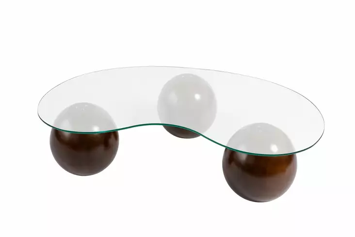 Soffbord Hanah Home Sphere Valnöt Härdat Glas Polyuretan 120x30x70 cm - Soffbord - 8684283728688 - 1