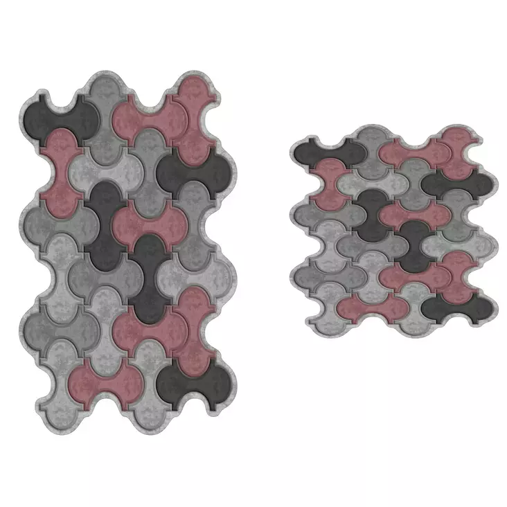 Badrumsmatta Set Mijölnir Puderrosa 100% Polyester Halkfri Antibakteriell Maskintvättbar 50x60 cm & 60x100 cm - Badrumsmattor och våtrumsmattor - 8682870990098 - 1