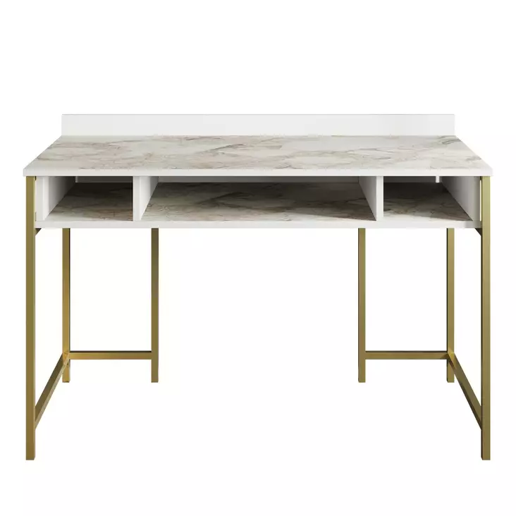 Skrivbord Hanah Home Tumata Guld Spånskiva 120x75x60 cm - Skrivbord - 8681875921298 - 1