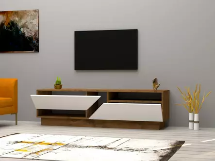 TV-bänk Hanah Home Koza Valnöt Spånskiva 160x45x40 cm - TV-bänkar - 8683342050029 - 2