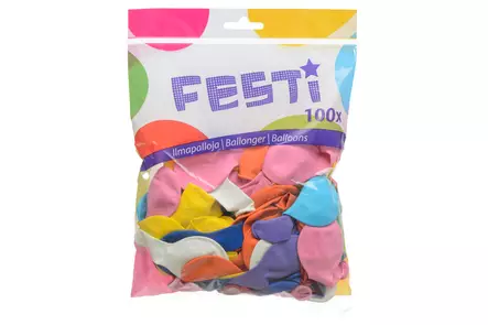 Ballonger Festi 100 st - Ballonger och tillbehör - 6410412907639 - 1