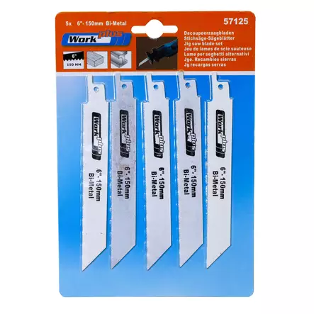 Puukkosahanter=C3=A4 metallille 150 mm 5 kpl - Knivsågblad - 8714892571259 - 1