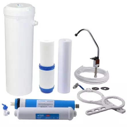 Adwasys RO190 4-stegs vattenreningssystem med omvänd osmos utan boosterpump - Vattenrening och tillbehör - 6438014375069 - 2