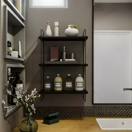 Vägghylla Hanah Home Pulalis Antracit Spånskiva 40x66x20 cm - Vägghyllor - 8684282665199 - 2