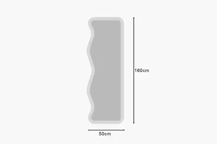 Spegel Hanah Home Asel Vit MDF 50x160x2,2 cm - Speglar - 8684282546979 - 1