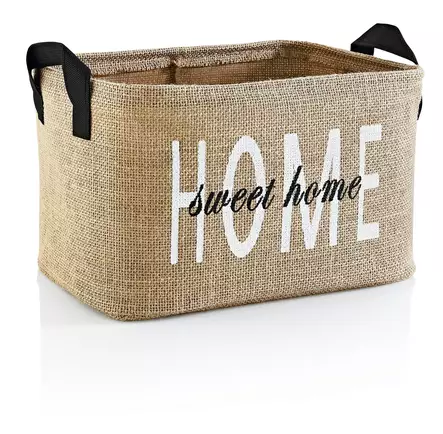 Filtkorg, ljusbrun, 30 cm x 18 cm x 22 cm, slitstark, rymlig, lättskött - Förvaringslådor och korgar - 8684282555049 - 1