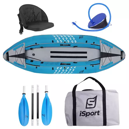 Kajakki ilmat=C3=A4ytteinen Explorer One, iSport pakkauksen sis=C3=A4l=
t=C3=B6 - Uppblåsbara båtar och kajaker - 6438014300979 - 3