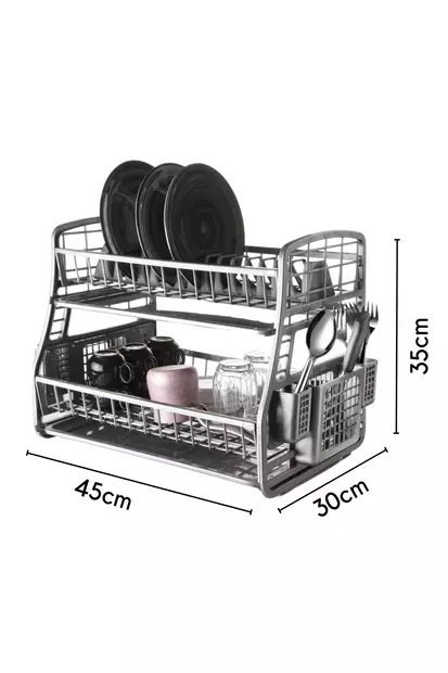 Diskställ Hermia Antracit Plast 45x30 cm - Dagliga köksartiklar - 8684283711949 - 1