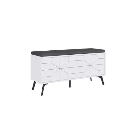 Skoskåp Hanah Home Dune Bench Vit Spånskiva 107x55x35 cm - Skoskåp - 8684282587019 - 1