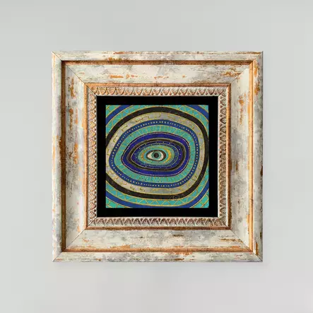 Dekorativ inramad målning, flerfärgad, 20 x 20 cm, hållbar, exakt - Tavlor och ramar - 8683743384969 - 2